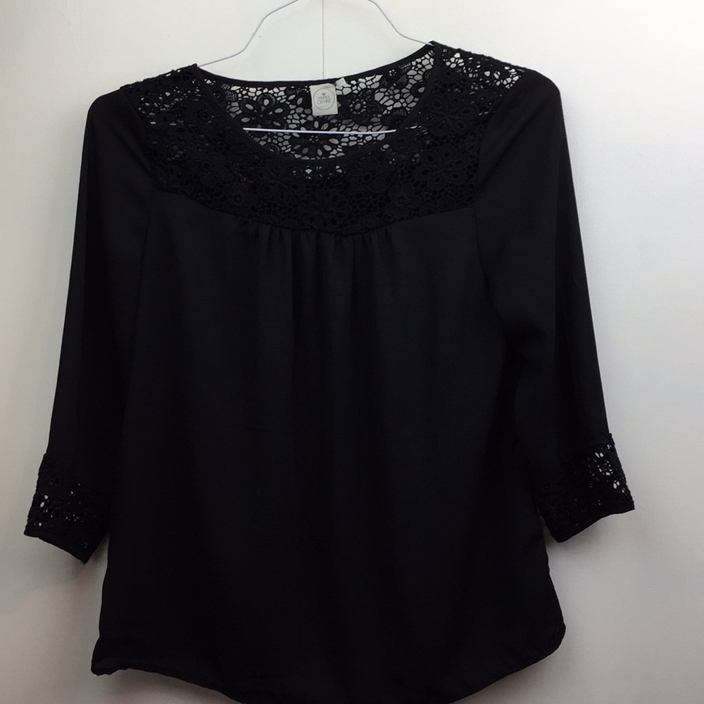 Formal Black Three Fourth Sleeve Top